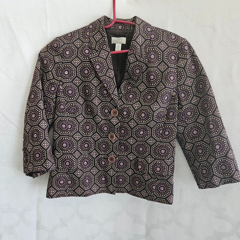 Anne Taylor Loft- Geometric Pattern Jacket - image 1